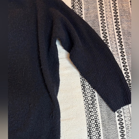 Dissh Oversized Crew Neck Long Sleeves Boucle Sweater Navy Ink Blue - Size Small - Picture 4 of 9